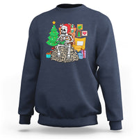 Christmas Gaming Skeleton Gamer Skull Sweatshirt - Wonder Print Shop