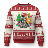 Christmas Gamer Skeleton Gaming Ugly Christmas Sweater - Wonder Print Shop