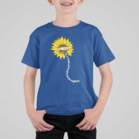 Be Kind T Shirt For Kid In A World Where You Can Be Anything Sunflower - Wonder Print Shop