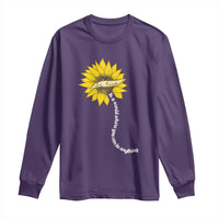 Be Kind Long Sleeve Shirt In A World Where You Can Be Anything Sunflower