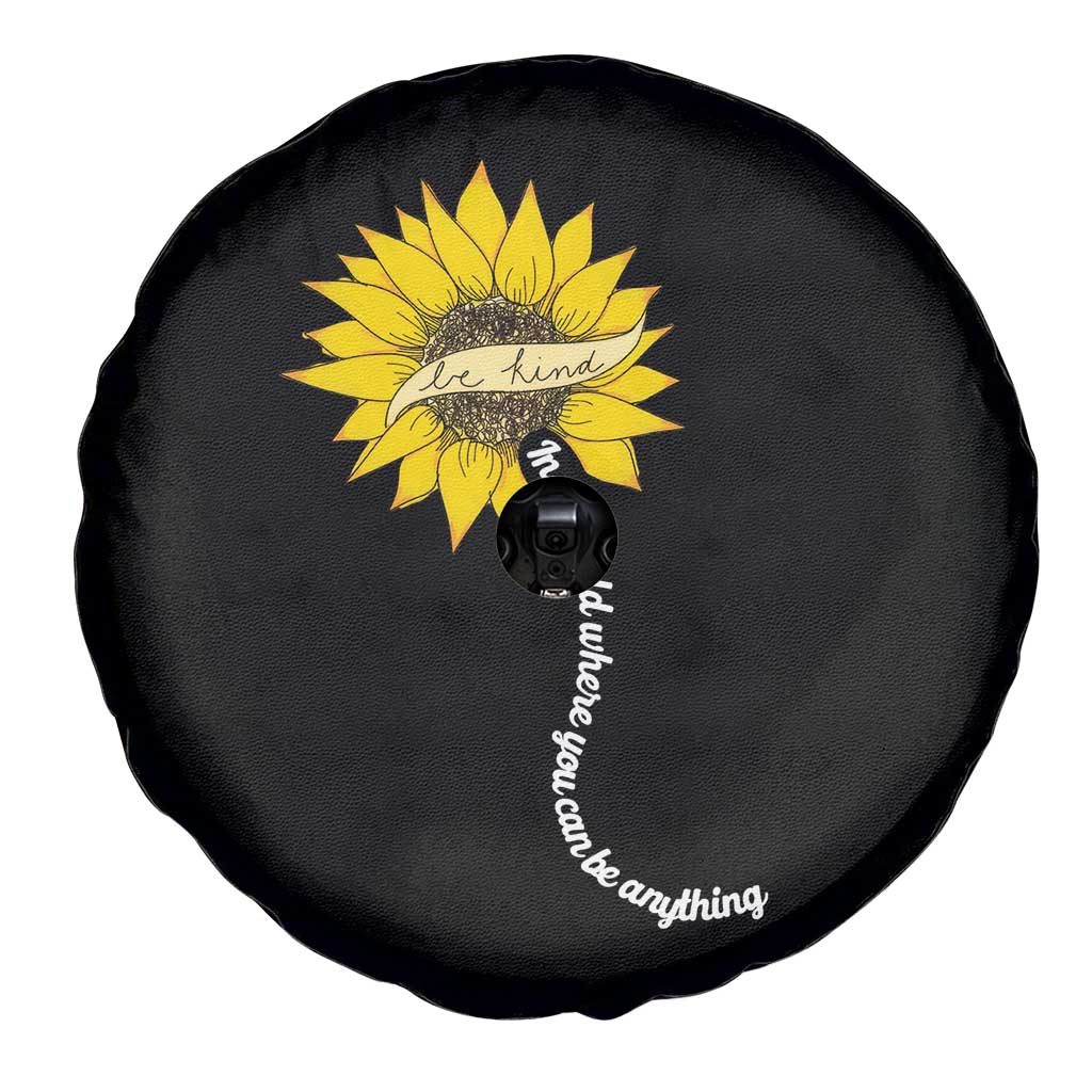 Be Kind Spare Tire Cover In A World Where You Can Be Anything Sunflower