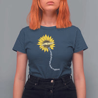 Be Kind T Shirt For Women In A World Where You Can Be Anything Sunflower - Wonder Print Shop