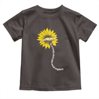 Be Kind Toddler T Shirt In A World Where You Can Be Anything Sunflower