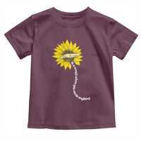 Be Kind Toddler T Shirt In A World Where You Can Be Anything Sunflower