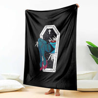 Creepy Halloween Throw Blanket Sexy Zombie Legs Flash Tattoo Coffin - Wonder Print Shop