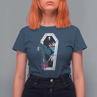 Creepy Halloween T Shirt For Women Sexy Zombie Legs Flash Tattoo Coffin - Wonder Print Shop