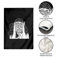 Creepy Aesthetic All Eyes On Me Psycho Girl Garden Flag - Wonder Print Shop