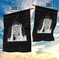 Creepy Aesthetic All Eyes On Me Psycho Girl Garden Flag - Wonder Print Shop