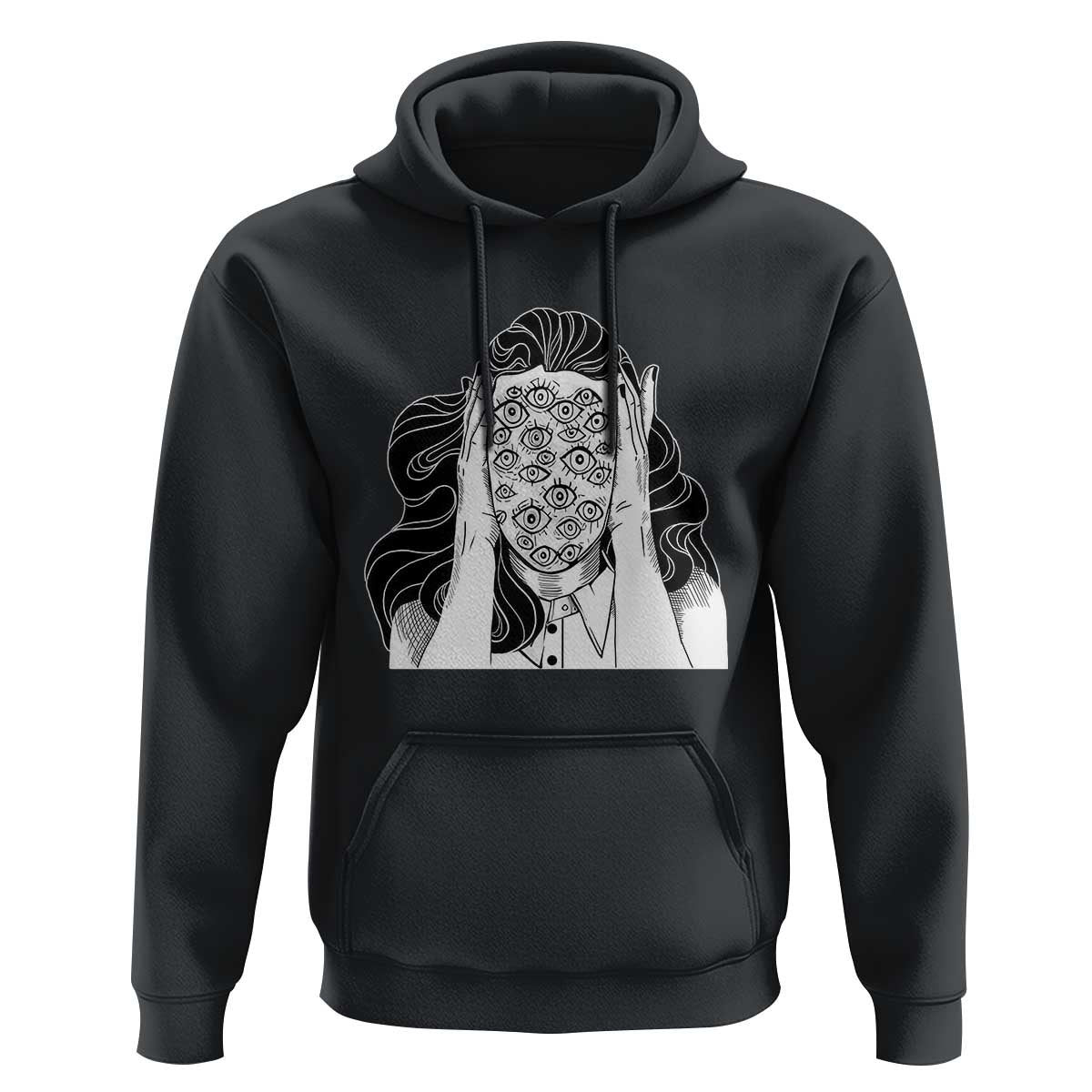 Creepy Aesthetic All Eyes On Me Psycho Girl Hoodie