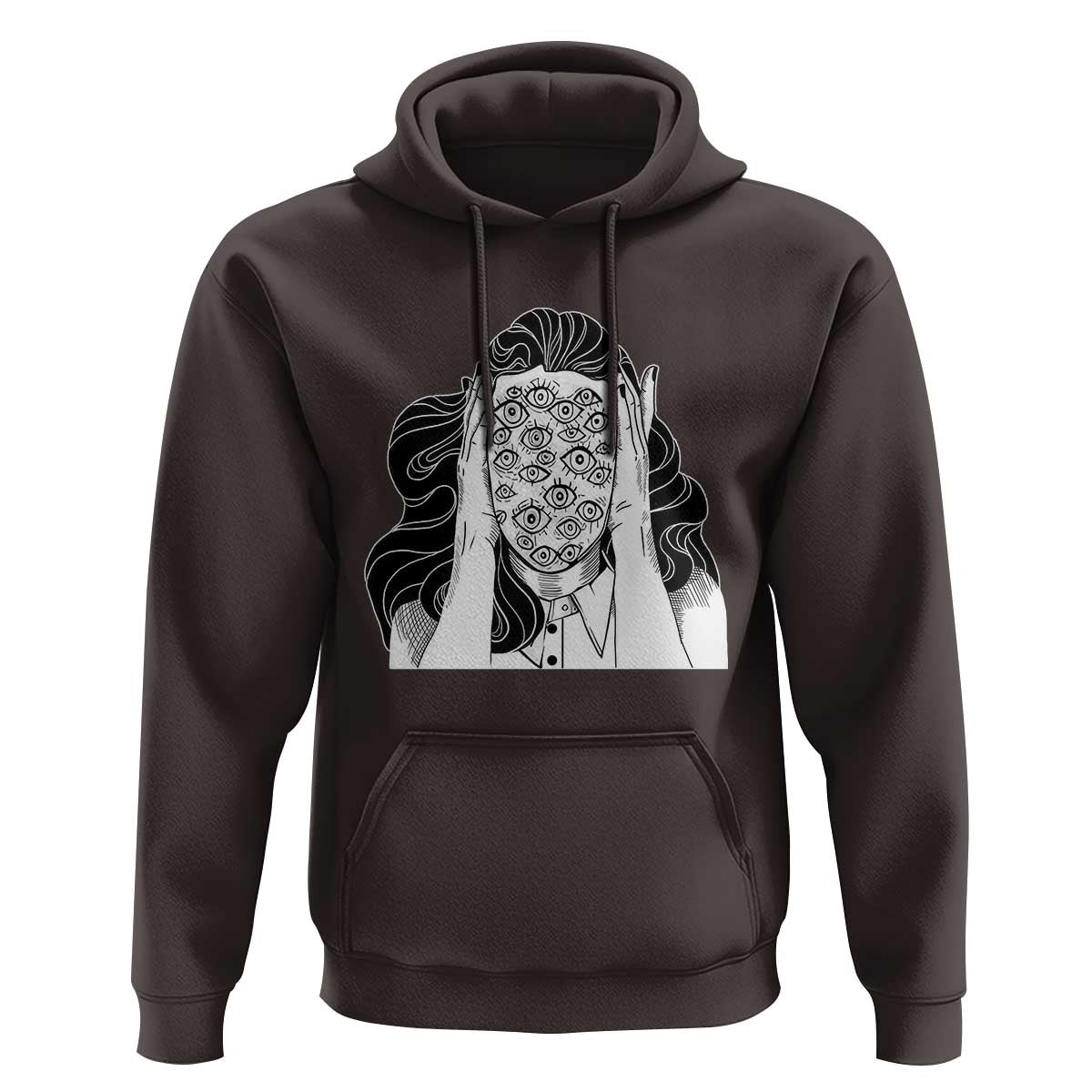 Creepy Aesthetic All Eyes On Me Psycho Girl Hoodie