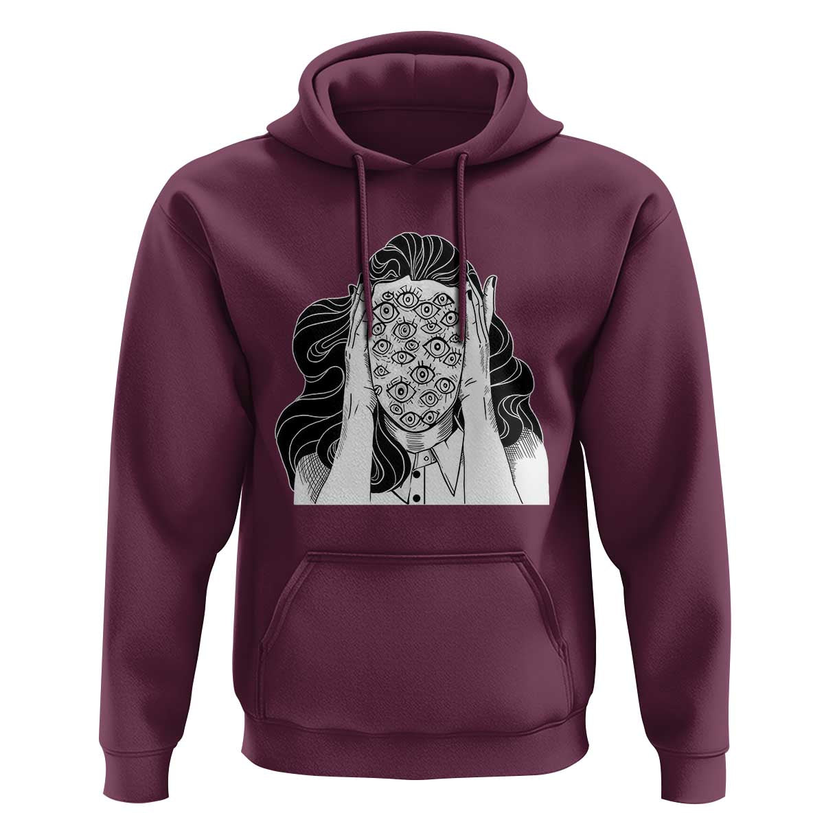 Creepy Aesthetic All Eyes On Me Psycho Girl Hoodie