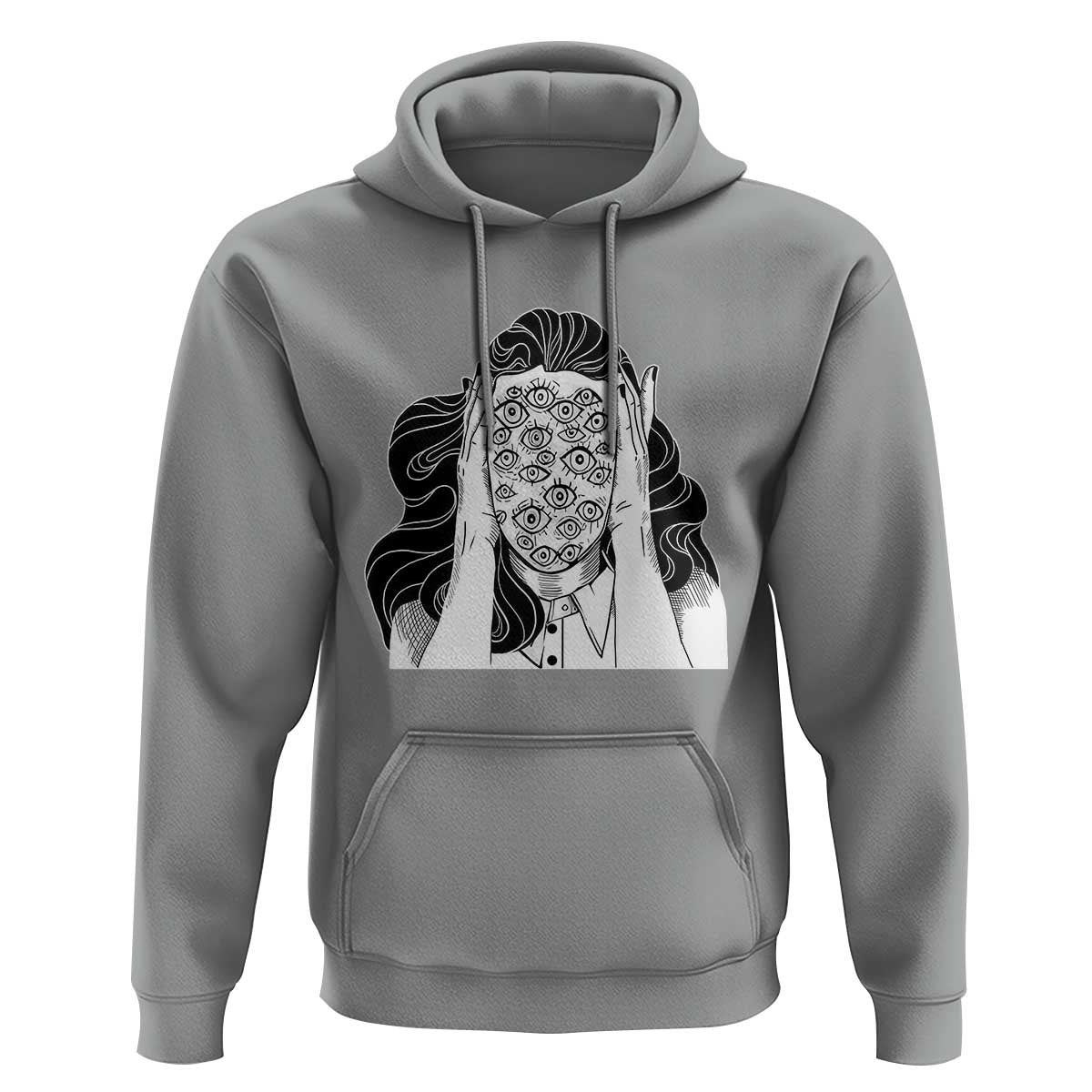 Creepy Aesthetic All Eyes On Me Psycho Girl Hoodie