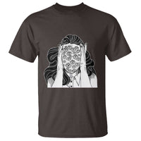 Creepy Aesthetic All Eyes On Me Psycho Girl T Shirt - Wonder Print Shop