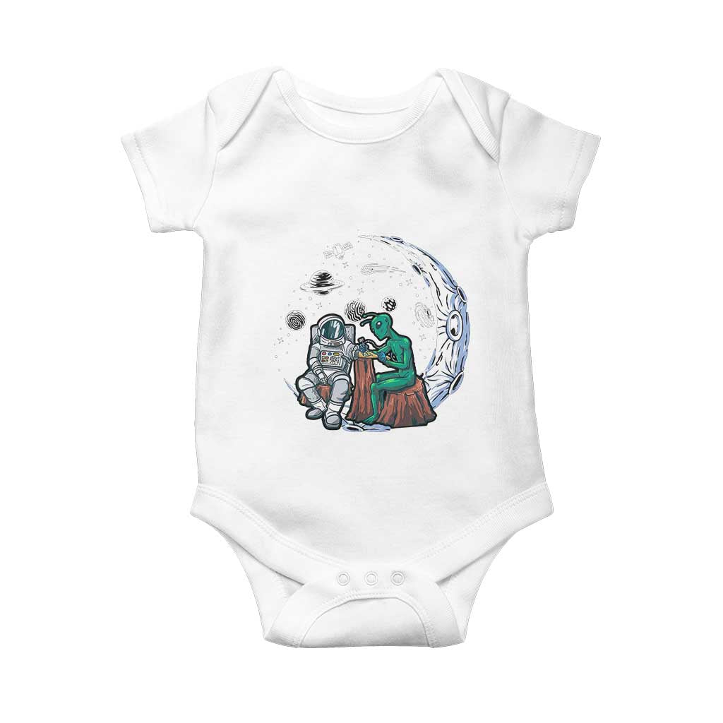 Funny Alien Ink Astronaut Outer Space Baby Onesie