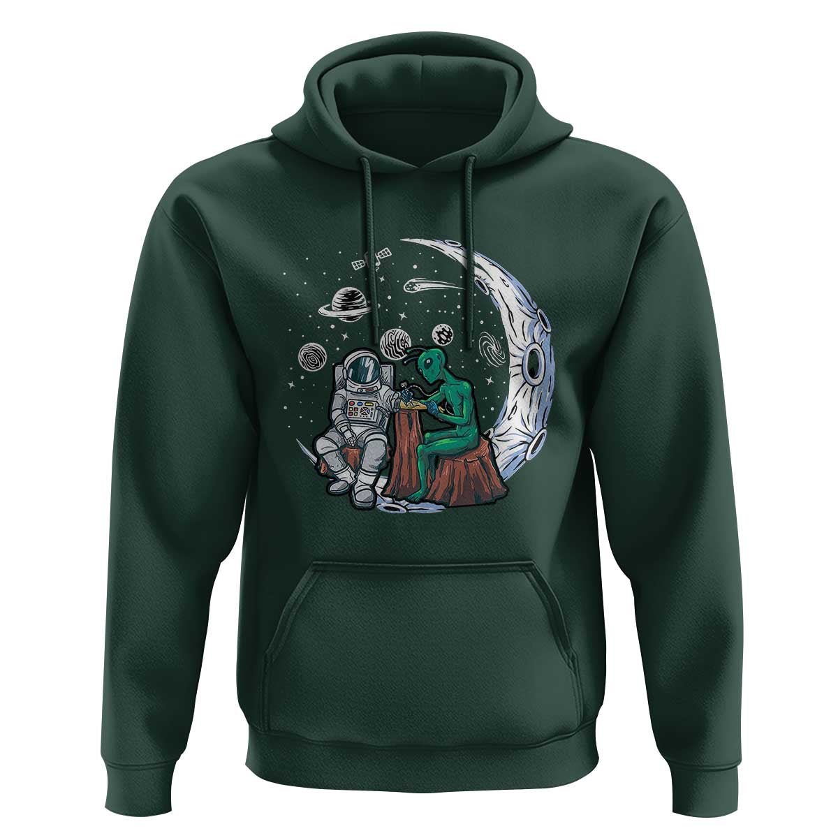 Funny Alien Ink Astronaut Outer Space Hoodie