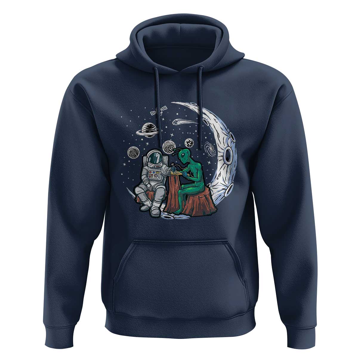 Funny Alien Ink Astronaut Outer Space Hoodie