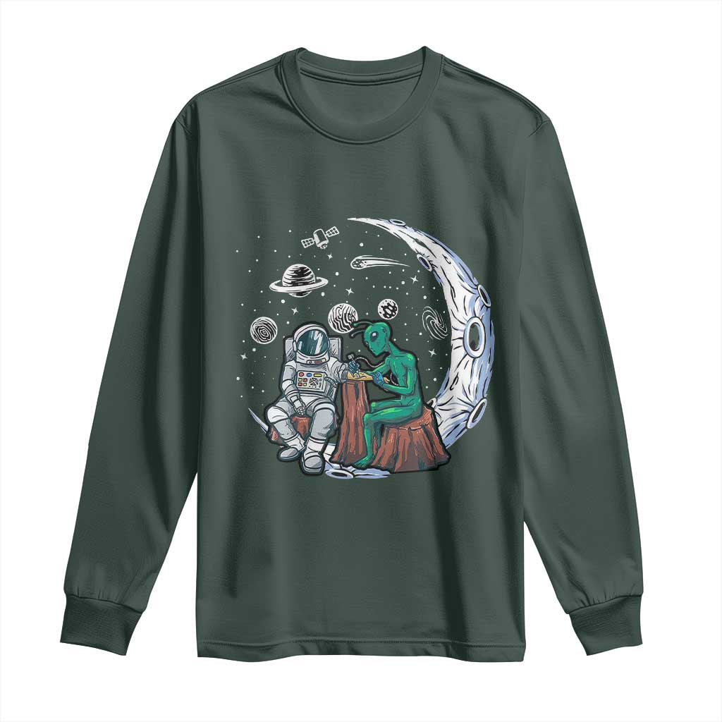 Funny Alien Ink Astronaut Outer Space Long Sleeve Shirt