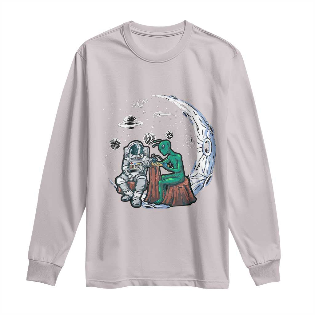 Funny Alien Ink Astronaut Outer Space Long Sleeve Shirt