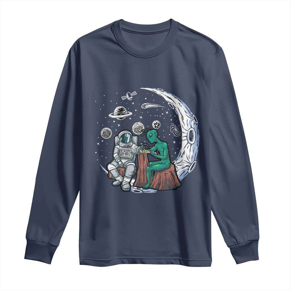 Funny Alien Ink Astronaut Outer Space Long Sleeve Shirt