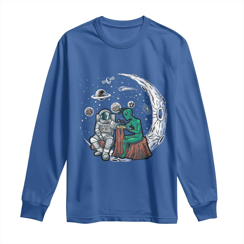 Funny Alien Ink Astronaut Outer Space Long Sleeve Shirt