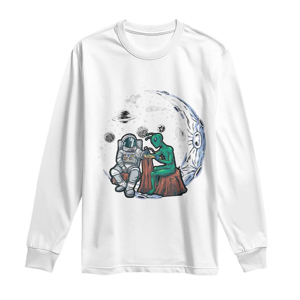 Funny Alien Ink Astronaut Outer Space Long Sleeve Shirt