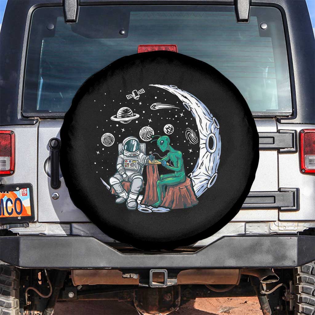 Funny Alien Ink Astronaut Outer Space Spare Tire Cover