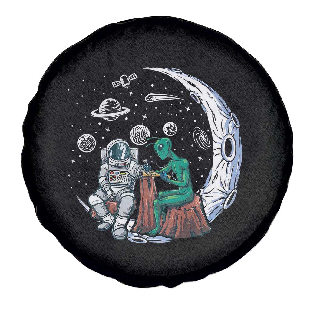 Funny Alien Ink Astronaut Outer Space Spare Tire Cover