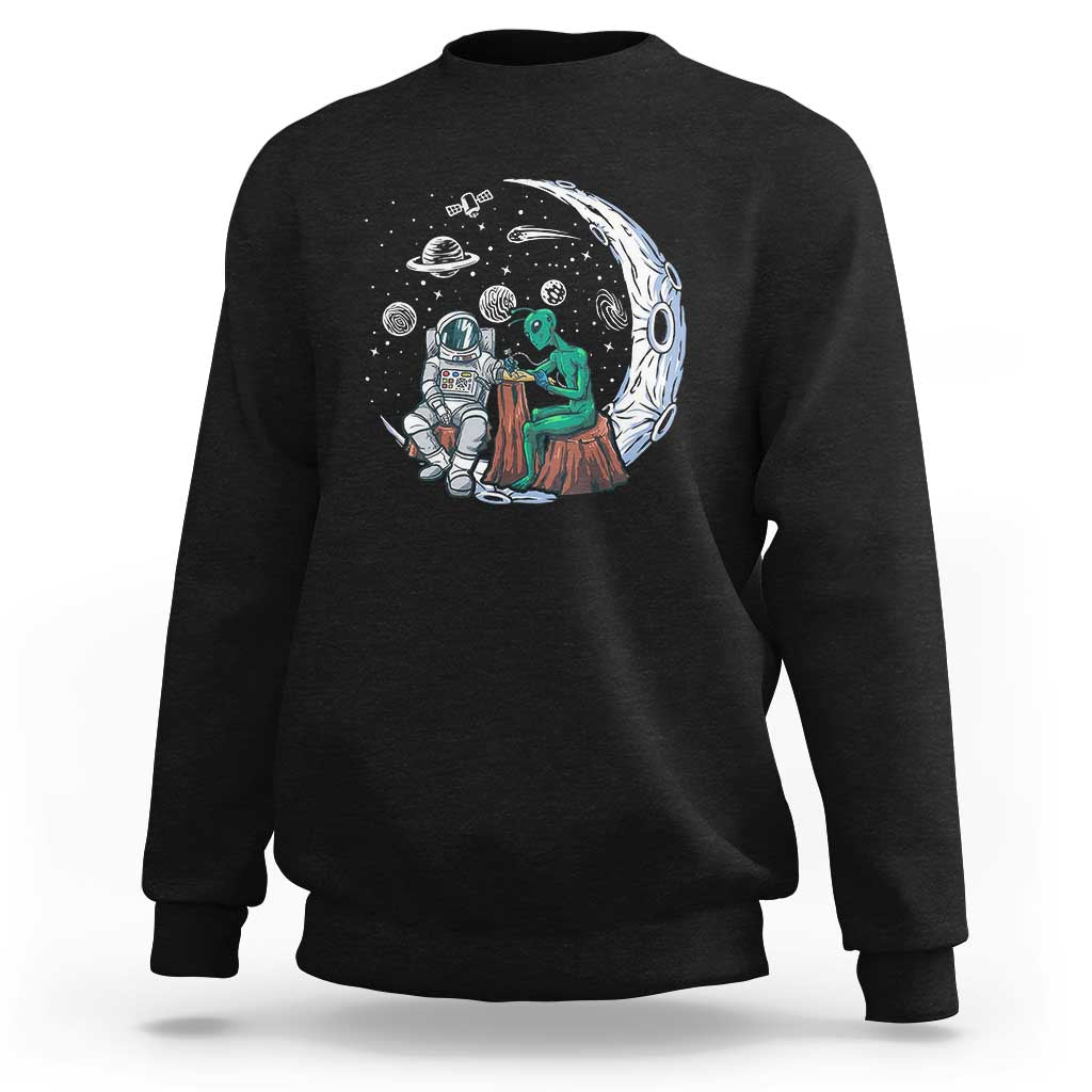 Funny Alien Ink Astronaut Outer Space Sweatshirt - Wonder Print Shop