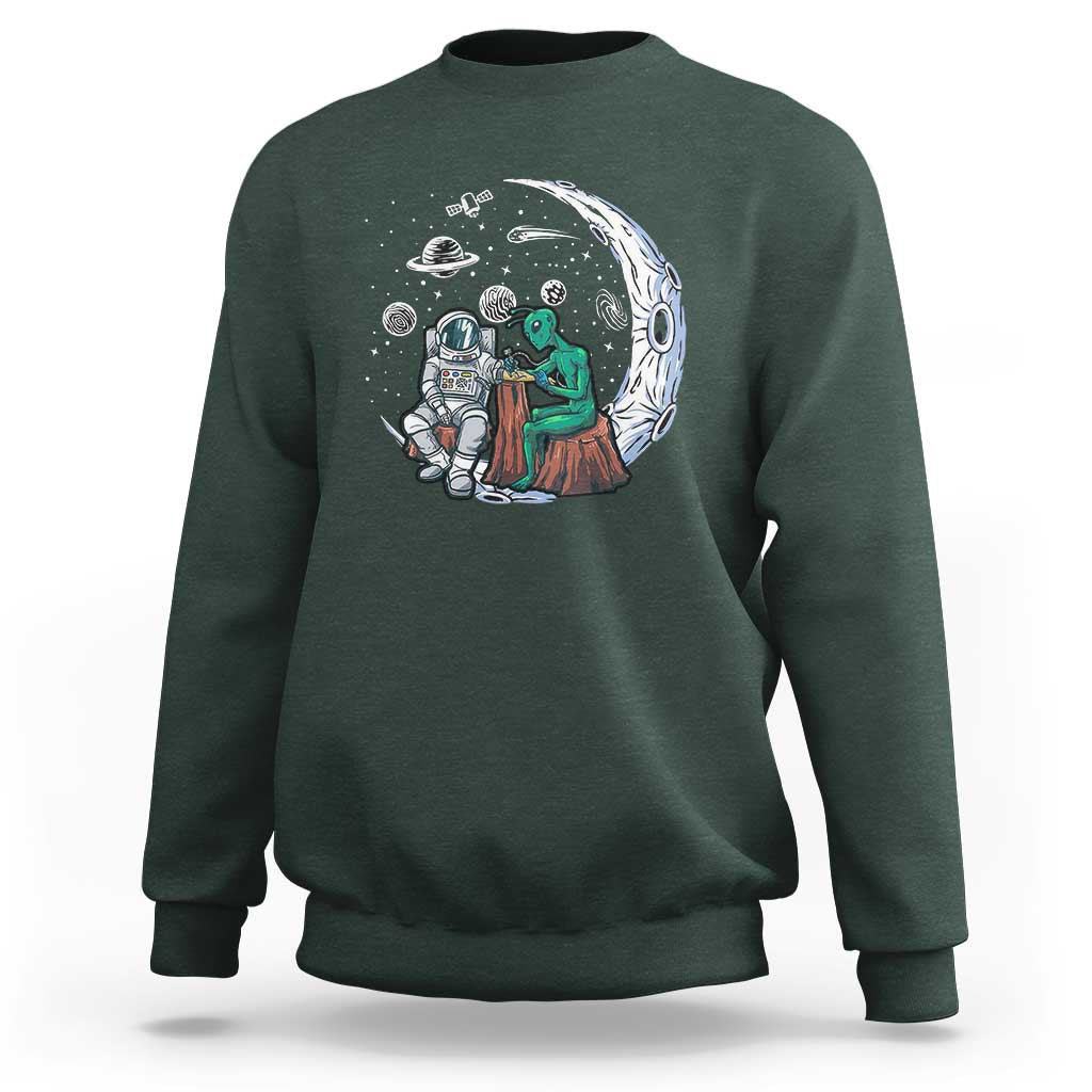 Funny Alien Ink Astronaut Outer Space Sweatshirt - Wonder Print Shop