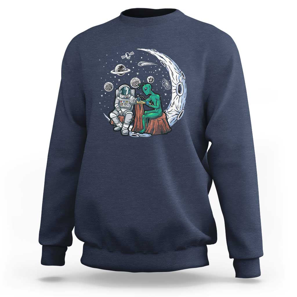 Funny Alien Ink Astronaut Outer Space Sweatshirt - Wonder Print Shop