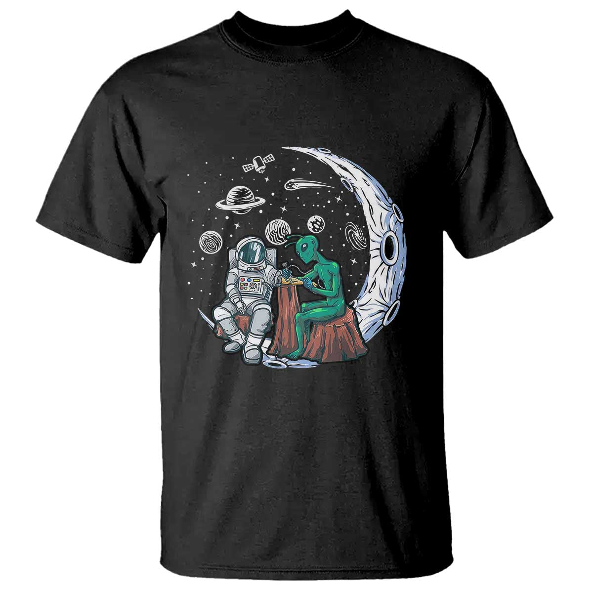 Funny Alien Ink Astronaut Outer Space T Shirt - Wonder Print Shop