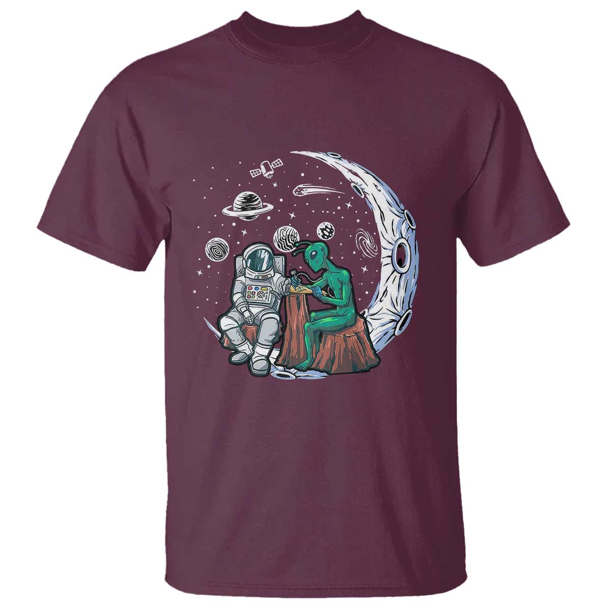 Funny Alien Ink Astronaut Outer Space T Shirt - Wonder Print Shop