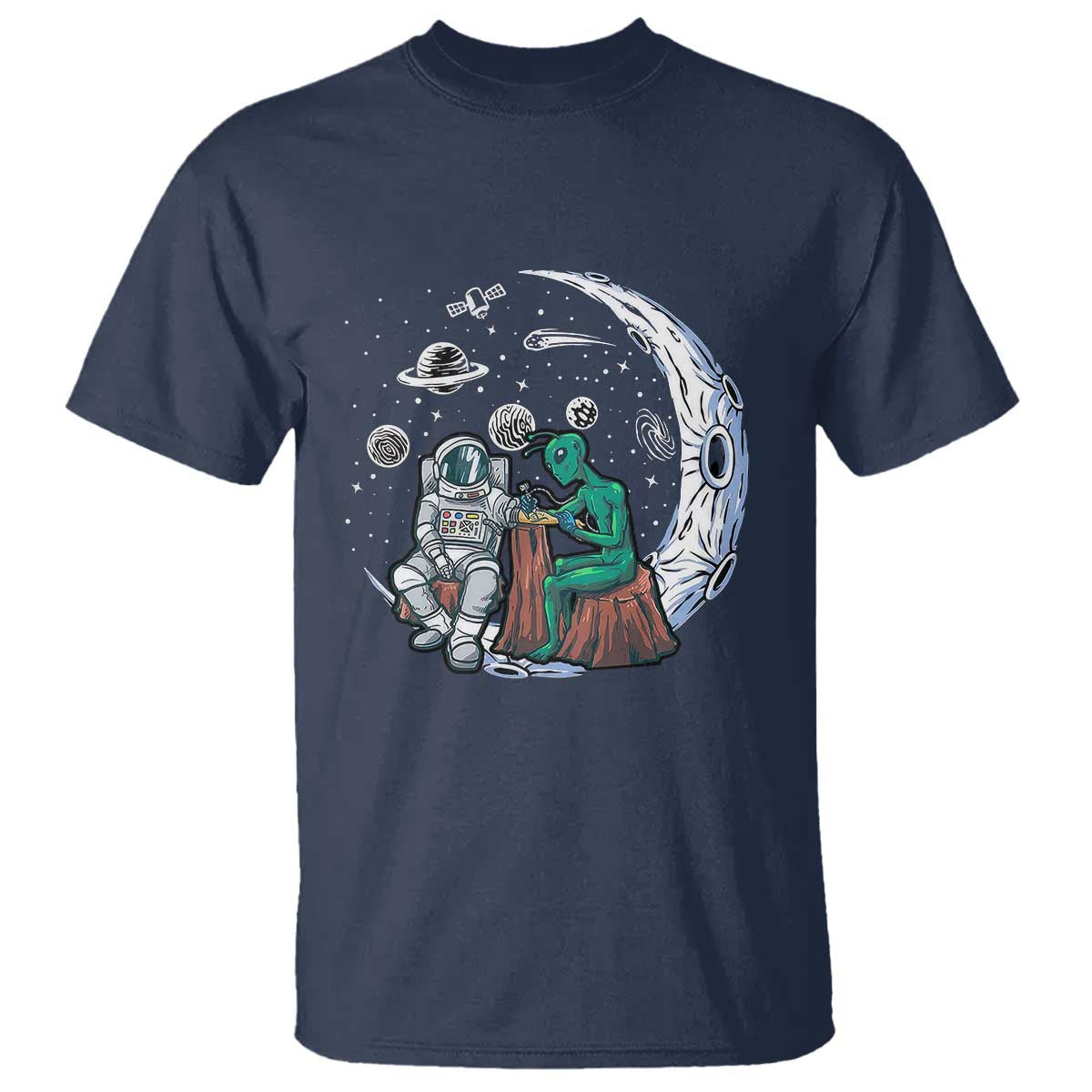 Funny Alien Ink Astronaut Outer Space T Shirt - Wonder Print Shop
