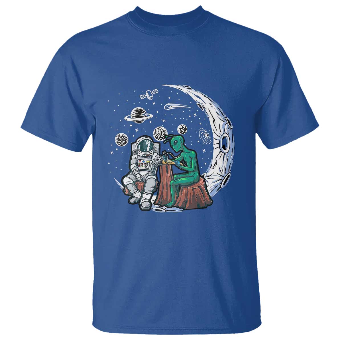 Funny Alien Ink Astronaut Outer Space T Shirt - Wonder Print Shop