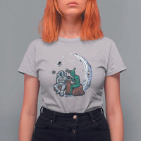 Funny Alien Ink Astronaut Outer Space T Shirt For Women - Wonder Print Shop