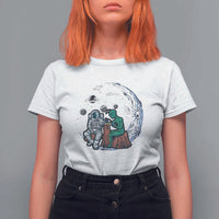 Funny Alien Ink Astronaut Outer Space T Shirt For Women - Wonder Print Shop