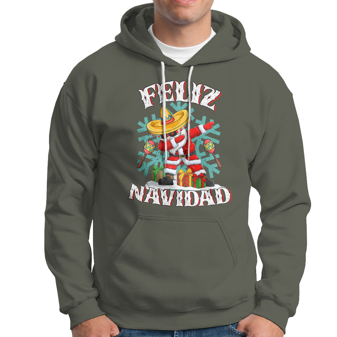 Feliz Navidad Dabbing Christmas Spanish Sombrero Hoodie - Wonder Print Shop