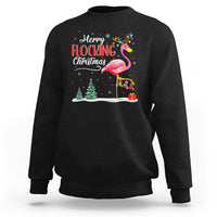 Merry Flocking Christmas Pink Flamingo Funny Xmas Socks Sweatshirt - Wonder Print Shop