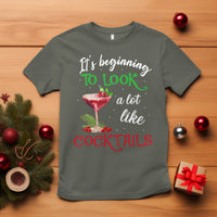 It's Beginning To Look A Lot Like Cocktails Funny Christmas T Shirt - Wonder Print Shop