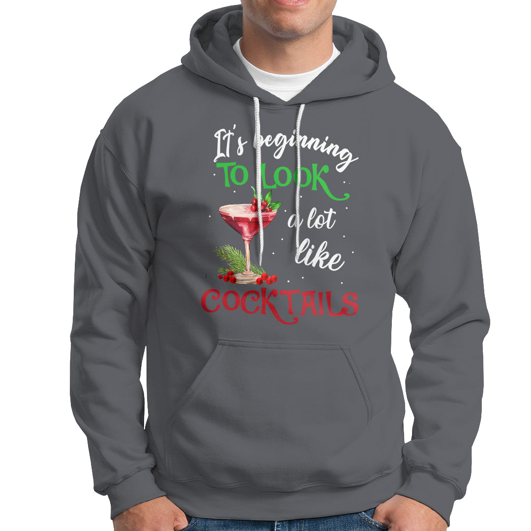 It's Beginning To Look A Lot Like Cocktails Funny Christmas Hoodie - Wonder Print Shop