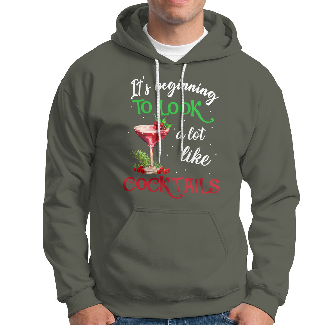 It's Beginning To Look A Lot Like Cocktails Funny Christmas Hoodie - Wonder Print Shop