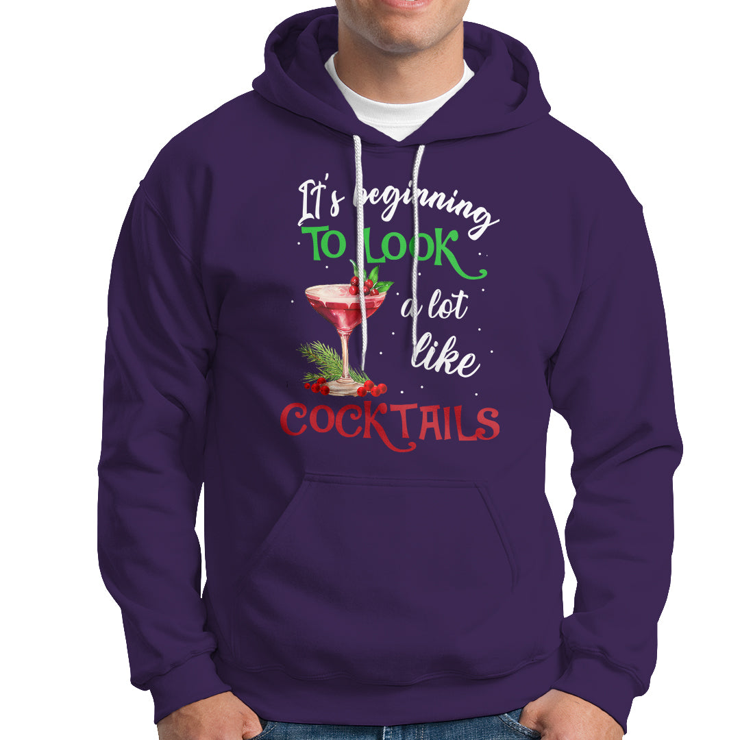 It's Beginning To Look A Lot Like Cocktails Funny Christmas Hoodie - Wonder Print Shop