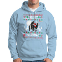 Christmas Hoodie Merry Mothmas Santa Mothman Xmas Night - Wonder Print Shop