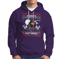 Christmas Hoodie Merry Mothmas Santa Mothman Xmas Night - Wonder Print Shop