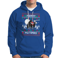 Christmas Hoodie Merry Mothmas Santa Mothman Xmas Night - Wonder Print Shop