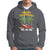 Christmas In Hawaii Hoodie Meowy Kalikimaka Cat Chillin' Ho Ho Ho Xmas Palm Tree - Wonder Print Shop