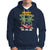 Christmas In Hawaii Hoodie Meowy Kalikimaka Cat Chillin' Ho Ho Ho Xmas Palm Tree - Wonder Print Shop