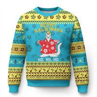 Hawaiian Xmas Cute Cat Ugly Christmas Sweater Meowy Kalikimaka Hawaiian Cat Ho Ho Ho Xmas Tree - Wonder Print Shop