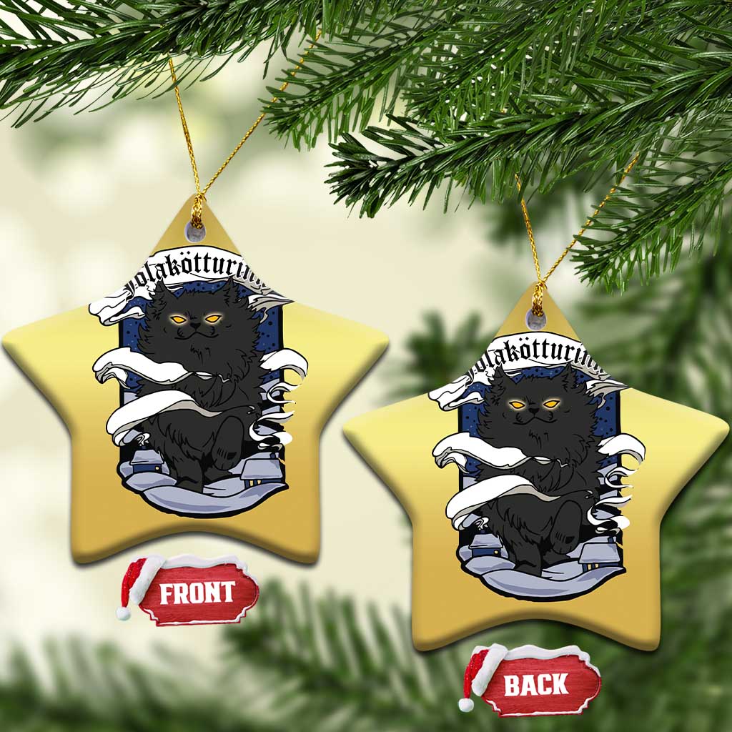 Icelandic Xmas Christmas Ornament Yule Cat Jolakotturinn Xmas Eve - Wonder Print Shop