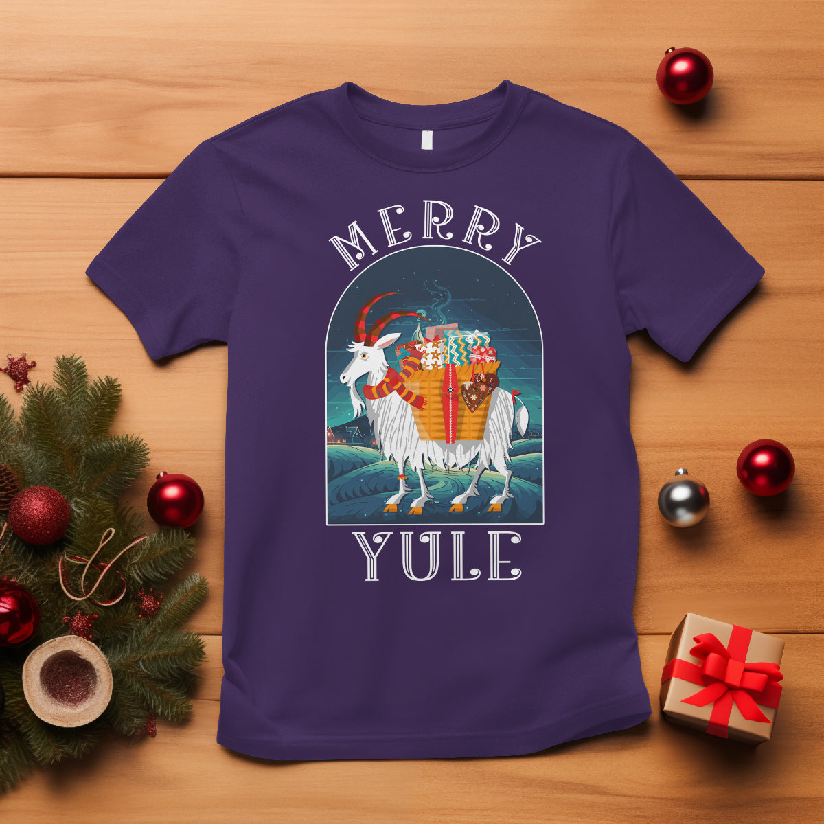 Yule Goat Jul Nordic Yuletide Merry Christmas T Shirt - Wonder Print Shop